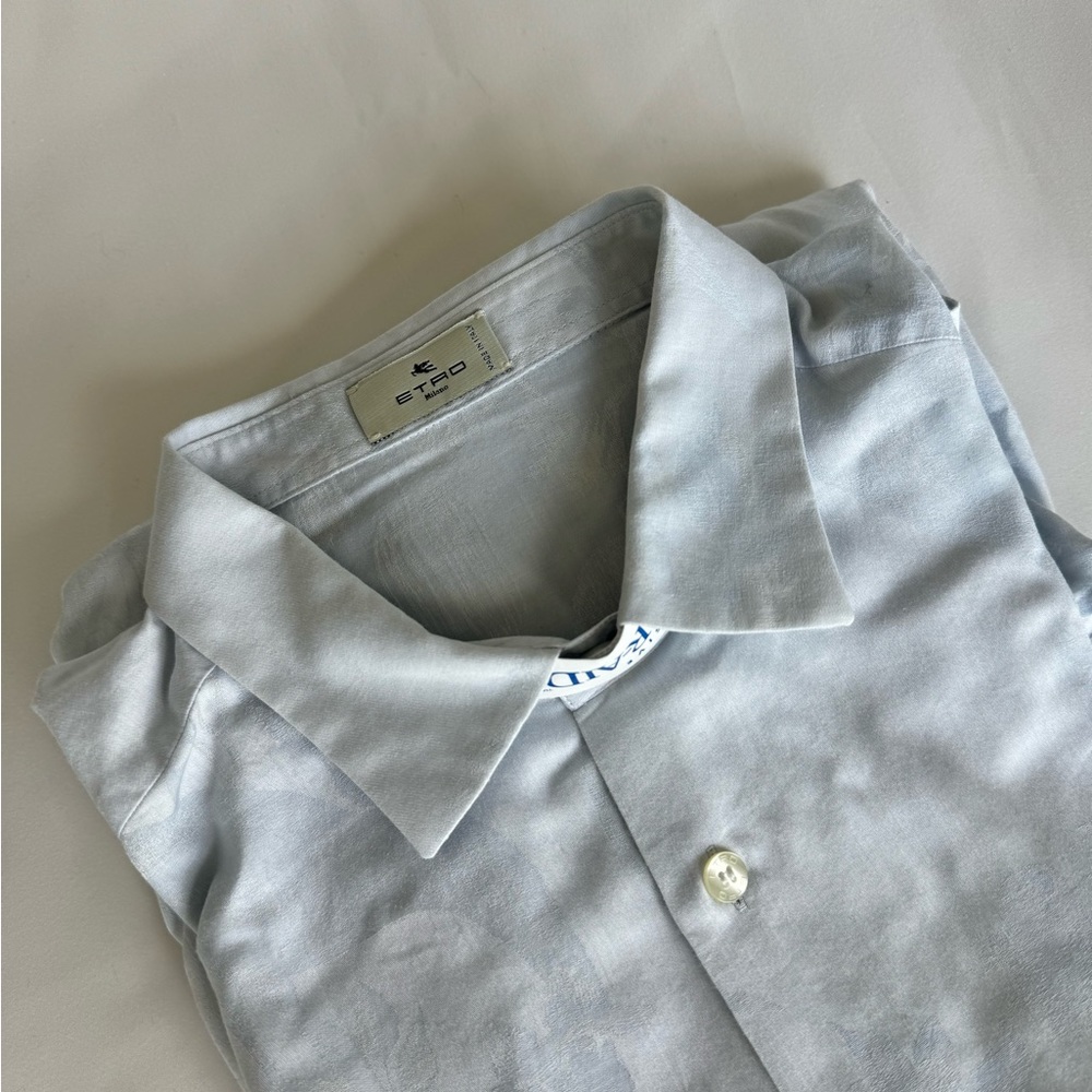 Etro original cotton Floral-Jacquard Buttoned Shirt